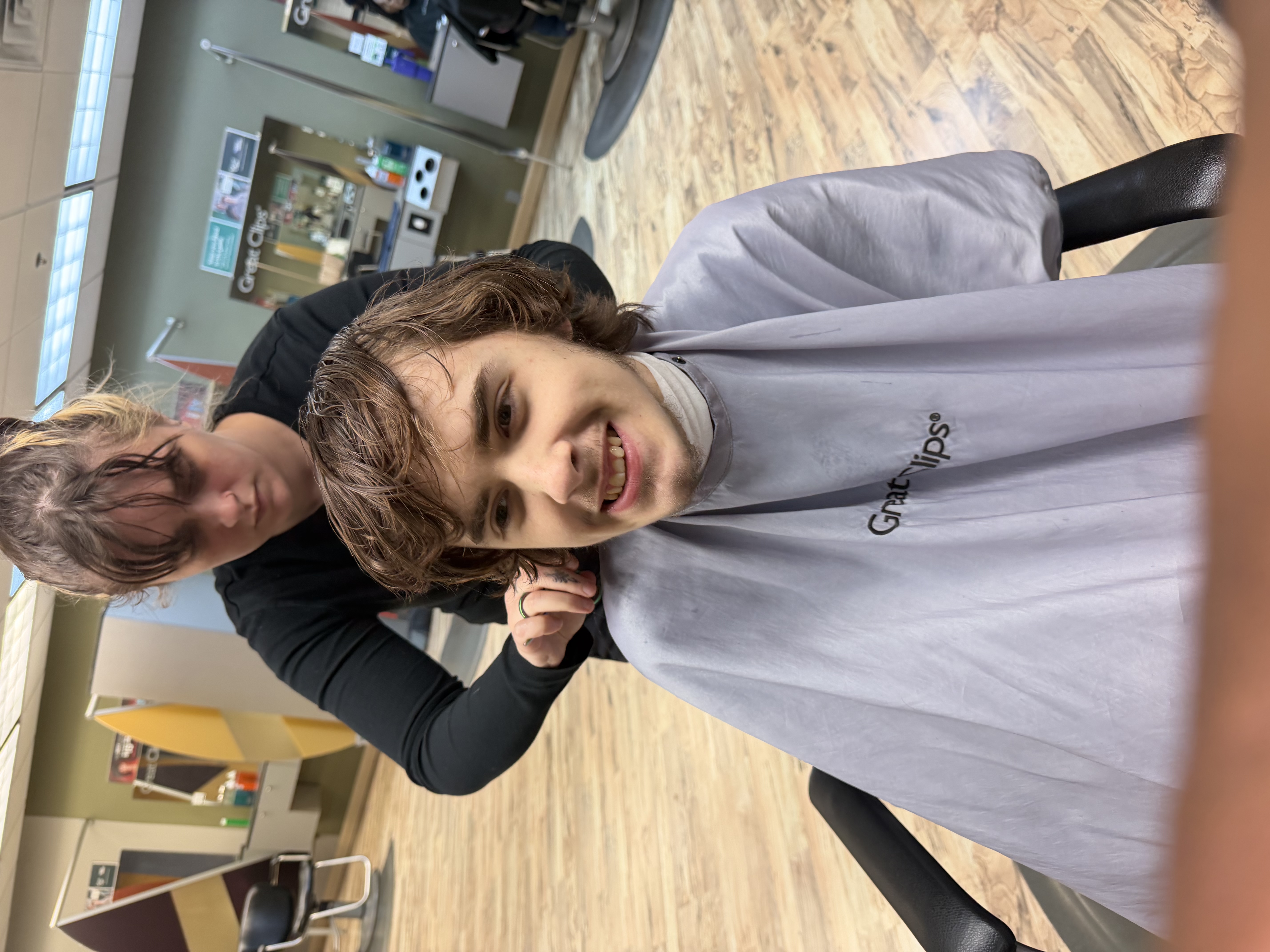 PAAL student getting a haircut at a local salon — practicing real-world independence